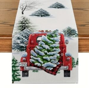Red Truck Table Runner 13x72